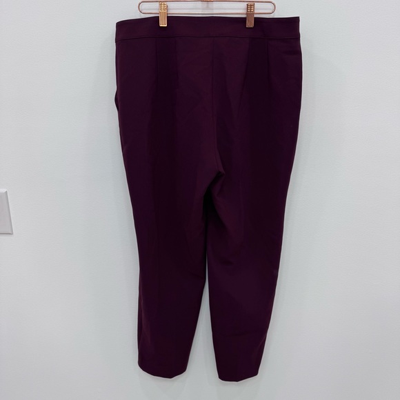 St. John Burgundy wine maroon Trousers Dress pants Sz 10 made of imported fabric - Picture 4 of 7